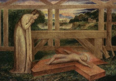 The Christ Child Asleep on a Cross by William Blake